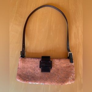 Fendi Pink Coral Sequin Crossbody